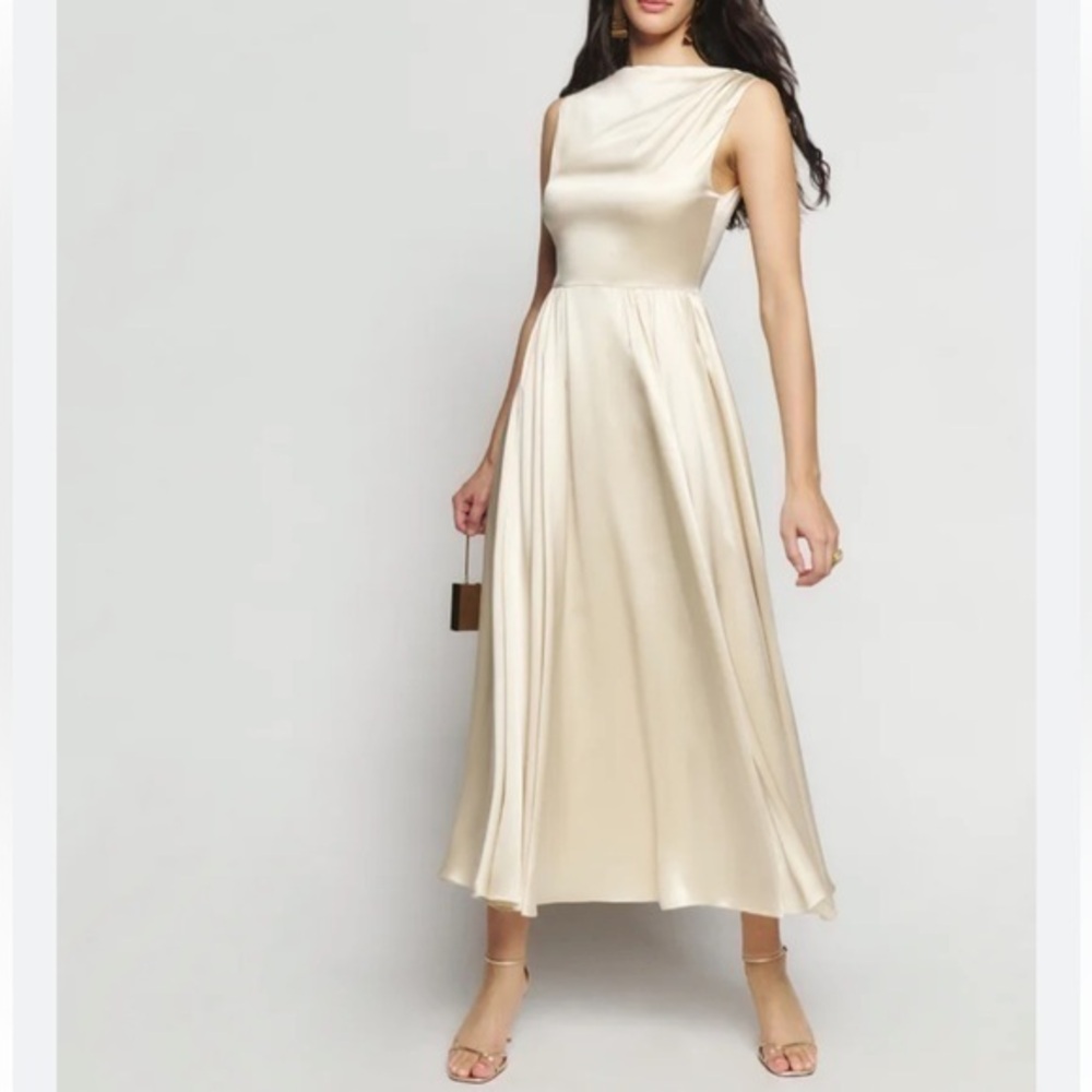 Reformation Blu Silk Dress size 10